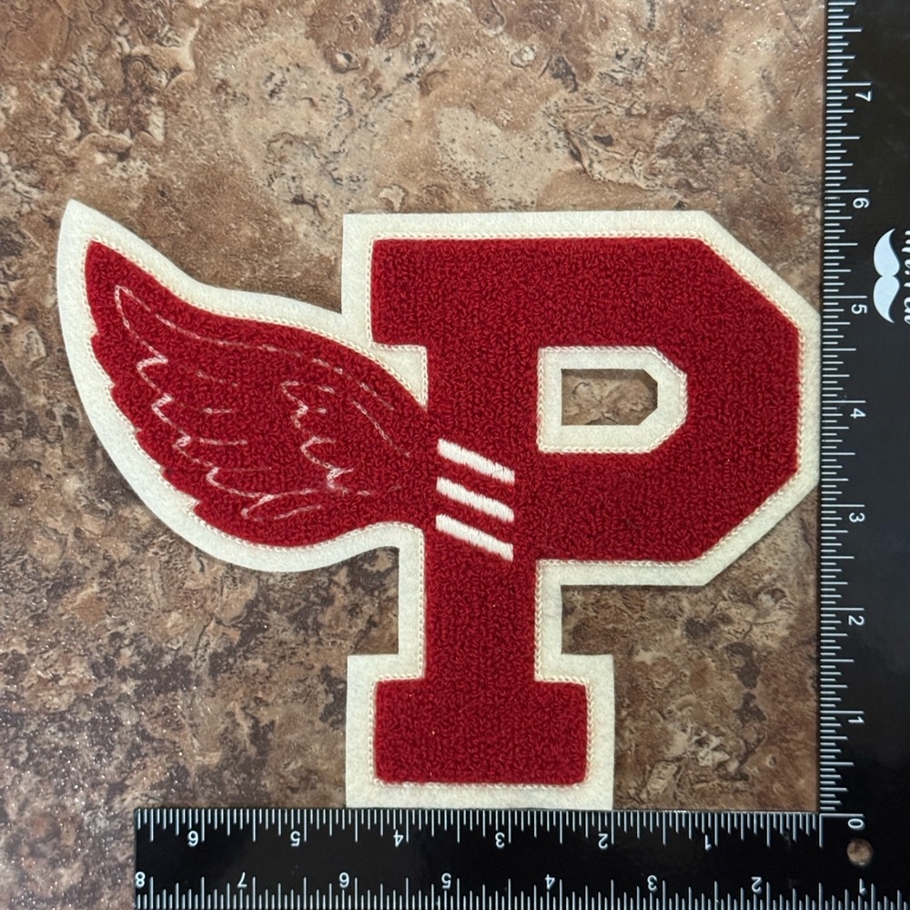 Polo Ralph Lauren Red and White P-Wing Lettermen Patch